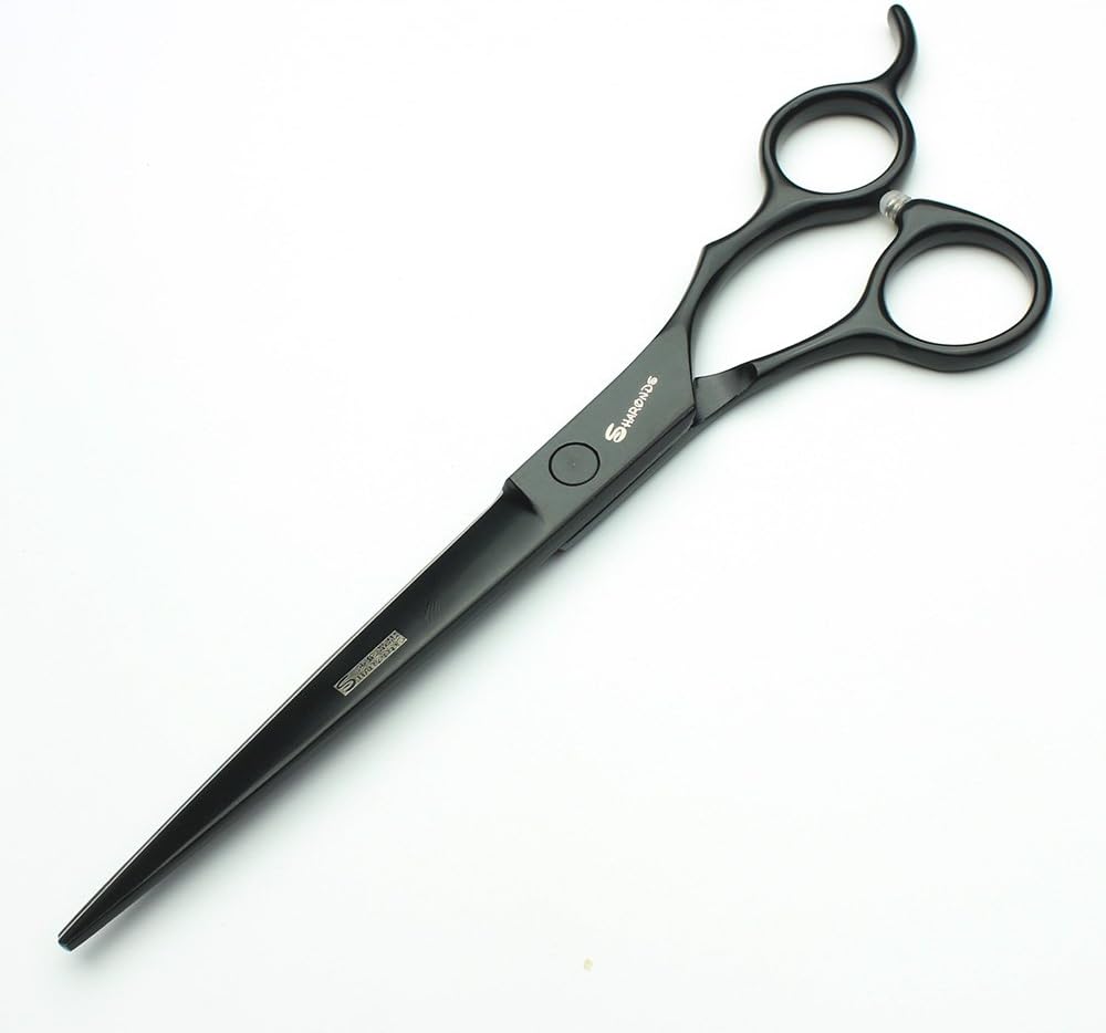 7/8 inch Haircut Scissors - Professional Hair Salon Styling Cut Hair Tools - 7-inch 2pc - Black Stainless Steel