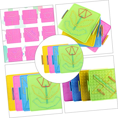 DOITOOL 1 Conjunto De Placa De Unhas Para Estudantes Placa De Unhas De Brinquedo Geoboard Placa De P