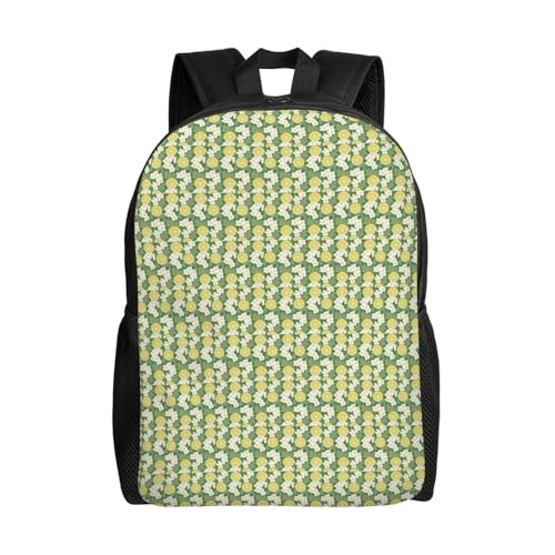 GUOLGP Mochila impermeable de gran capacidad con estampado de limón fresco para hombres y mujeres, elegante, trabajo, senderismo, al aire libre
