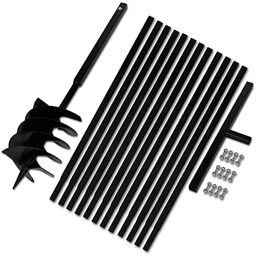 Générique Bêche et tarière Manuelle 200 mm avec Rallonge 13 m Acier,Outils,Perceuses,Tarières-270537