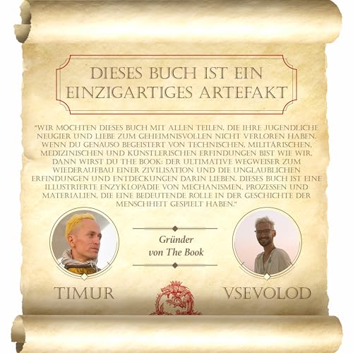 HUNGRY MINDS Deutsch The Book in einer Geschenkbox: Der Ultimative Wegweiser Zum Wiederaufbau einer Zivilisation. Inspirierende Wissenschaftsbücher – Einzigartiges Artefakt – Wissensenzyklopädie.