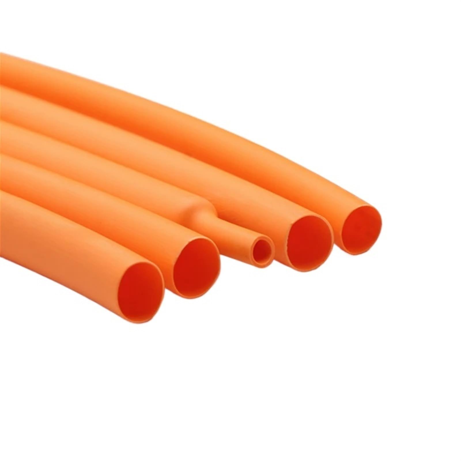 Guaina termorestringente piatta in PVC, Guaina termorestringente in PVC arancione 1-50mm 2:1 isolata 20 pezzi 1m(50mm x 1 Meter)