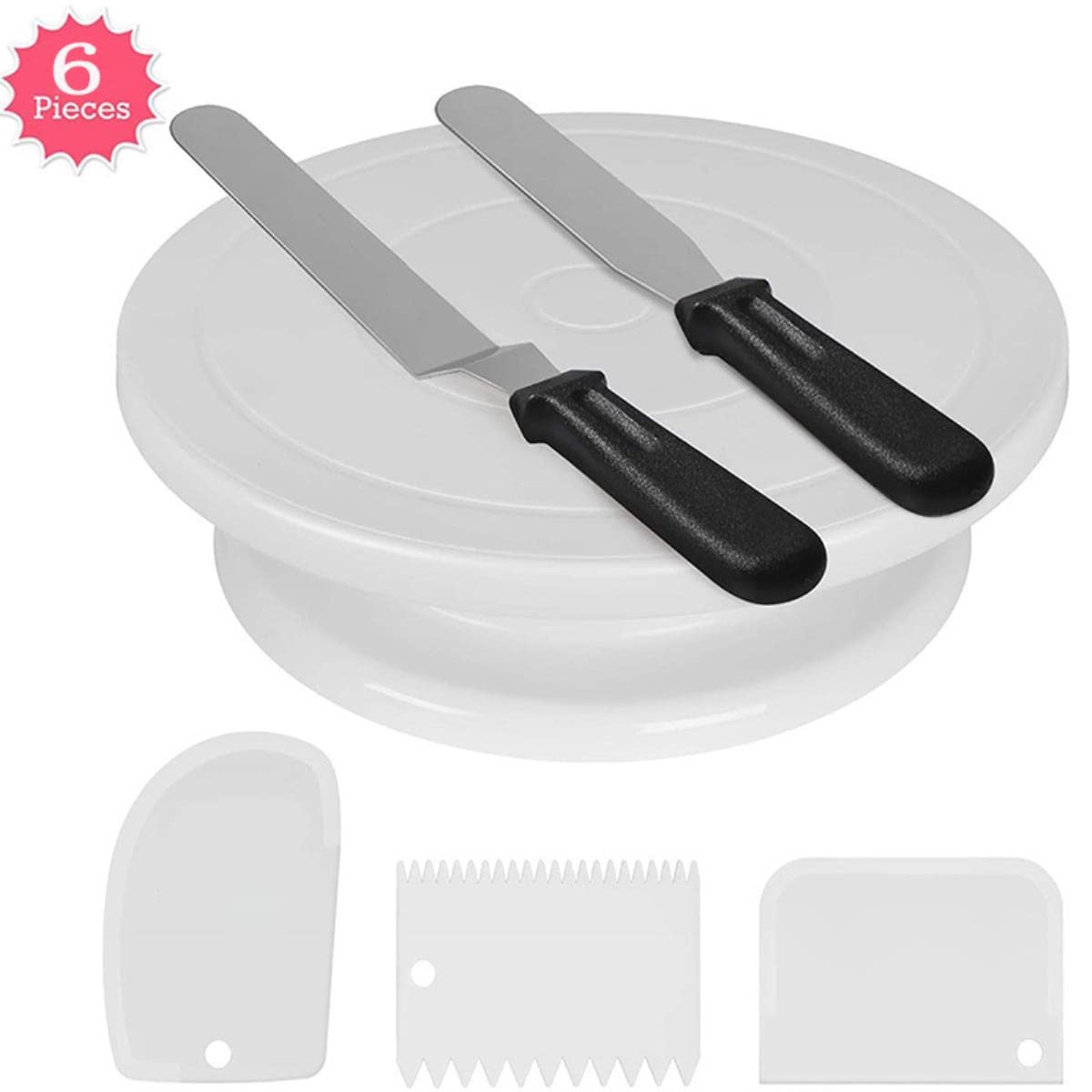 Tortenständer Drehteller Kuchendekorationswerkzeuge Kit Drehtisch Backwerkzeug Spritztülle Spritzbeutel Set Backzubehör Sets-106PCS