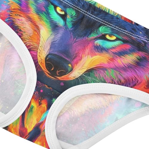 Colorful Wolf Animal Toddler Girls's Underwear 2T 202c04484