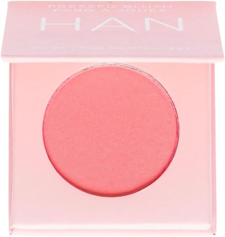 HAN Skincare Cosmetics All Natural Pressed Blush, Coral Candy