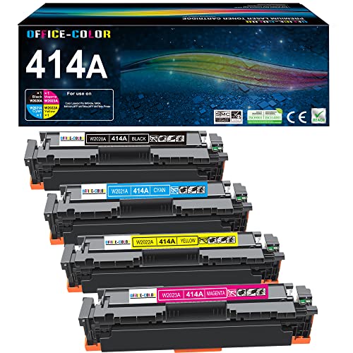 Image of 414A Toner Cartridges 4 Pack Replacement for HP 414A MFP M479fdw M454dw | Compatible for HP Color LaserJet Pro MFP M479fdw MFP M479fdn, Enterprise MFP M454dw M454dn M480f M479 M454 Printer Ink