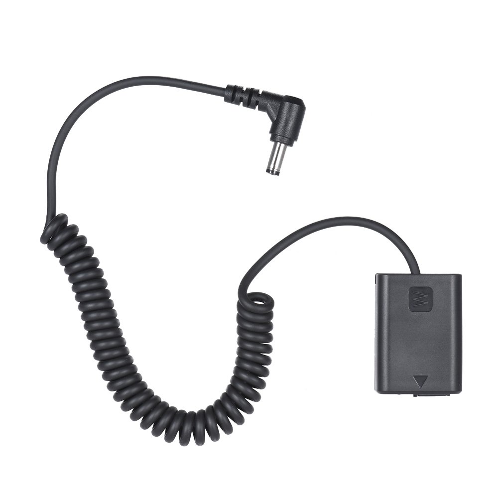 Andoer NP-FW50 Dummy Akku Pack DC Koppler Adapter mit DC Stecker für Sony A7 A7II A7R A7S A7RII A7SII A6000 A5000 ILDC Kamera