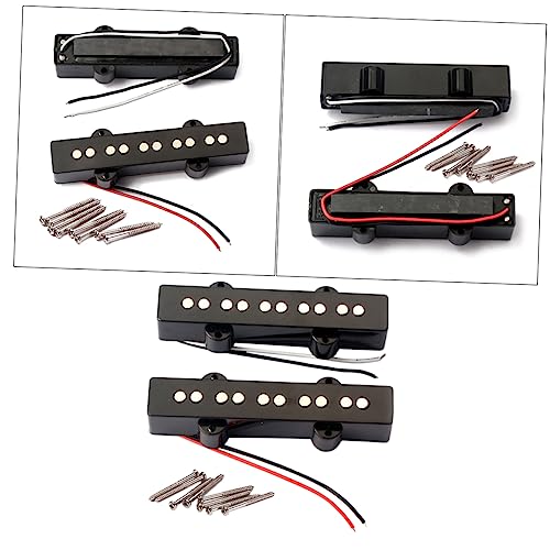 Toddmomy Gmb08 5 String Bass Pickup Set Bass Bridge Neck Pickups Noise- Open Style for Guitar