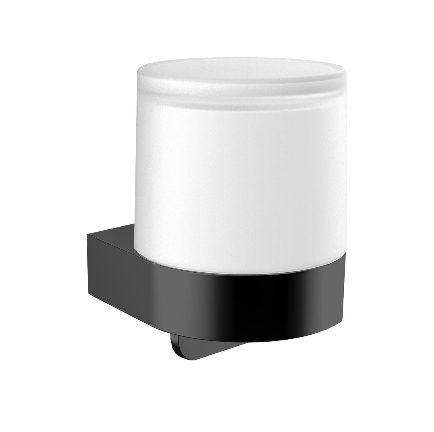 Emco Black Flow Liquid Soap Dispenser With Push Cup, 2721; Color: