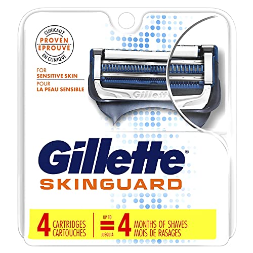 Gillette SkinGuard Sensitive Razor Blade Refills 4 blades