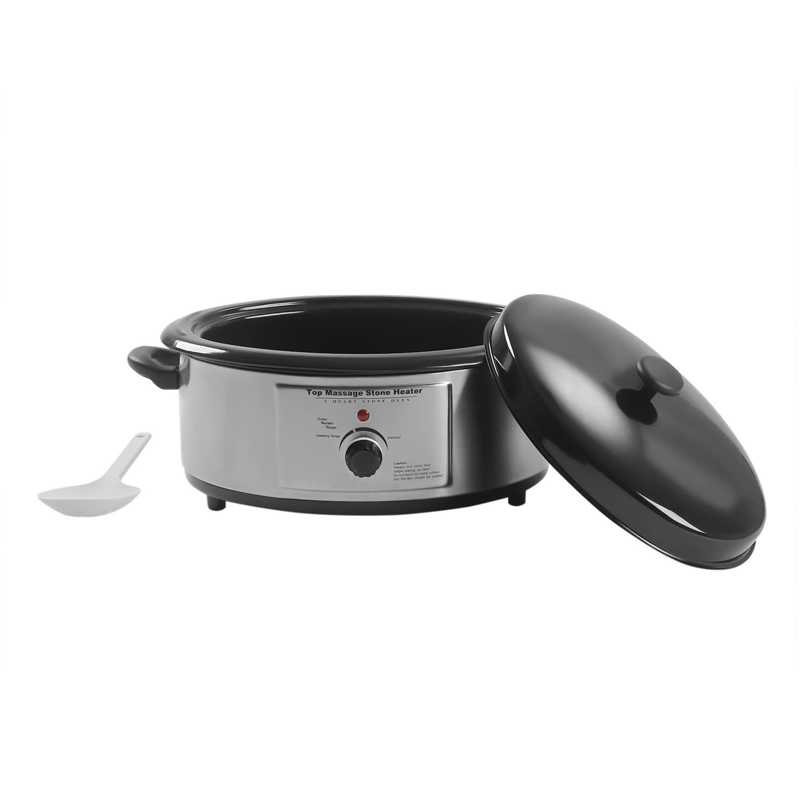 Calentador de Piedras 6L Masaje 750W | Calienta piedras de masaje hasta 100°C. Control preciso, gran capacidad 6L, seguro y duradero para spa, salón o casa.