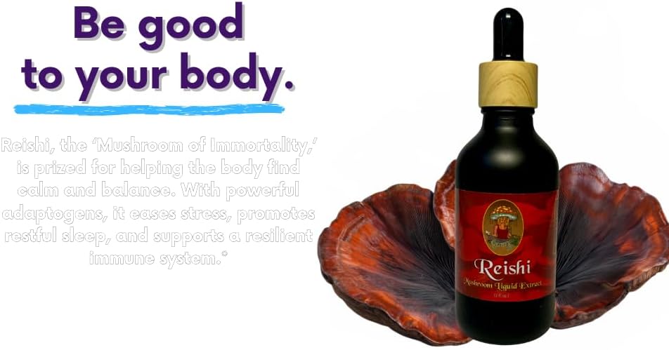 Reishi Mushroom Extract Tincture, 2oz (60ml-Vegan-Non-GMO-Boost and Regulate The Immune System-Third Party Tested- Supplement - Image 7