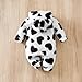 Newborn Baby Bear Outfit With Fold-Over Mittens and Footies Thin Fleece Romper Hooded Jumpsuit Winter Coat Girls Boy 0-12 M