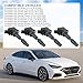 DICMIC Set of 4 Ignition Coil Pack Compatible with Hyundai Sonata Santa Fe Tucson Kia Optima Sorento Sportage Stinger Genesis G70 L4 2.0L Replace# UF764, 27300-2GGA0, GN10730, C988, E1264, IC871