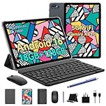 Android 16 Tablet 10 Inch - Gemini AI 3.0 Android Tablets 18GB+128GB/2TB, Octa-Core Tablet with Pen and Keyboard, 6000mAh, FHD, 5G WiFi, Bluetooth 5.0, GPS, OTG, Office, Gaming, 4 Years Warranty