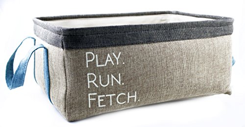 Winifred and Lily Play, Run, Fetch-Taupe Pet Storage Bins, Medium, PS133-TP