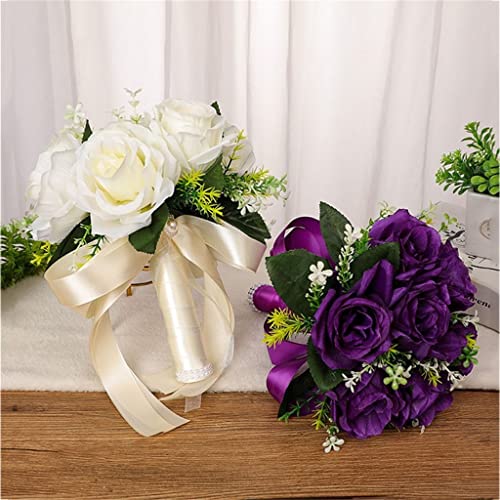 Bouquet de mariage rose en soie idéal pour une décoration de table