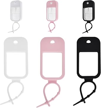 3Pcs Silicone Case for Touchland Hand Sanitizer Spray Protective Case with Keychain, Travel Size Hand Sanitizer