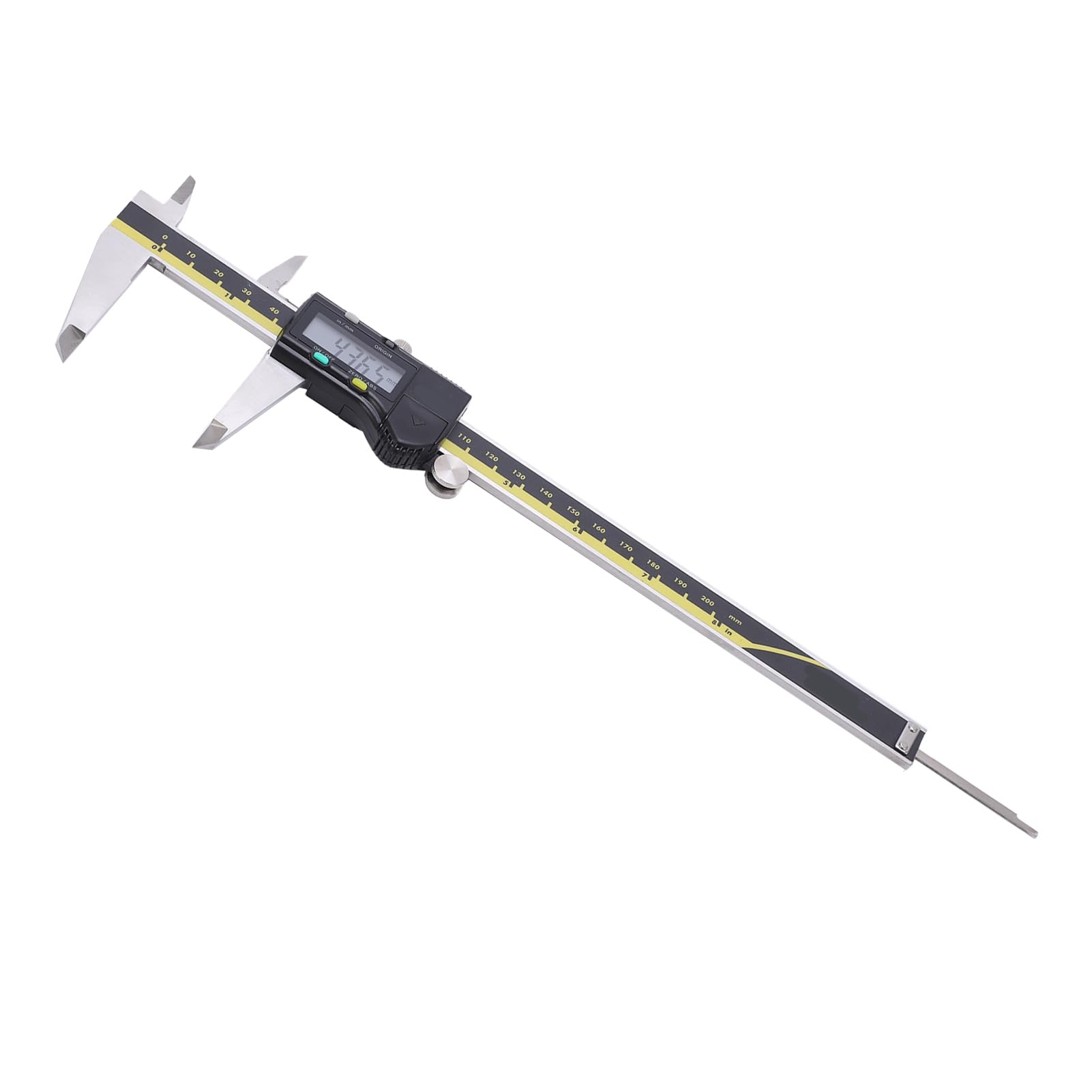 Calibro elettronico digitale 200 mm ad alta precisione 0,01 mm schermo LED calibro a corsoio strumento di misurazione per ingegneri meccanici artigiani acciaio nero