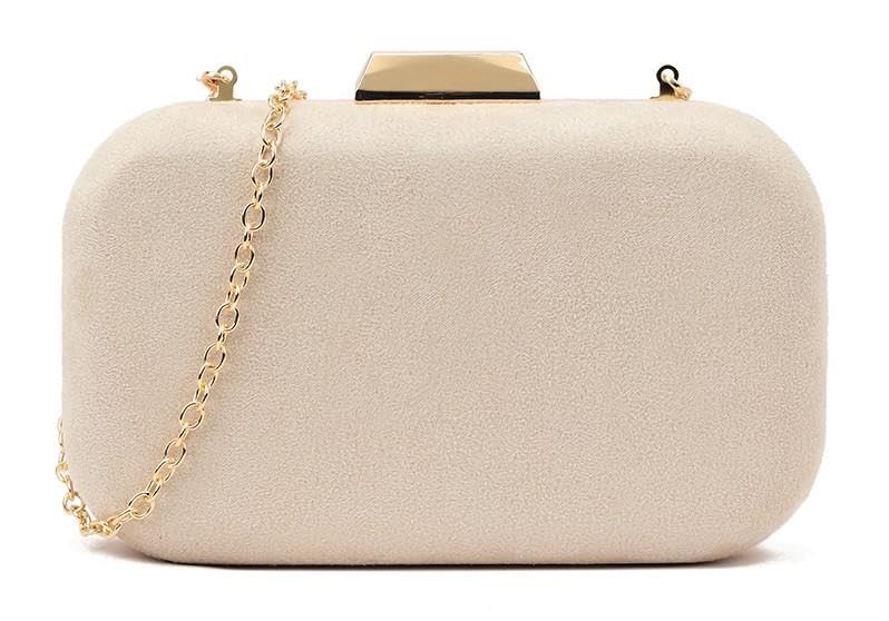 Pochette bicolore en faux suède sac soirée femme pochette mariage suédine