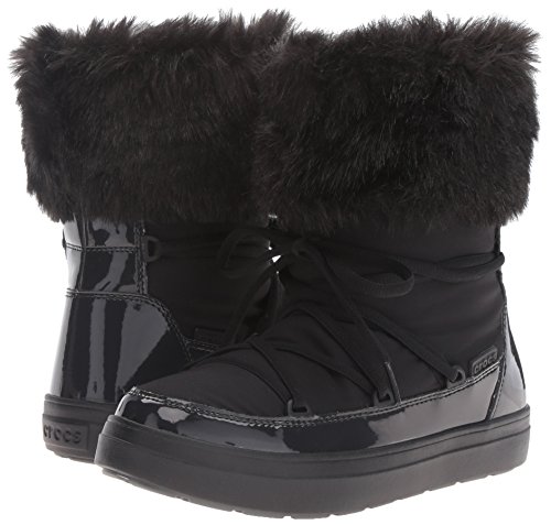 Crocs Women's Lodge Point Lace Snow Boot, Black, 7 M Us #TOP6