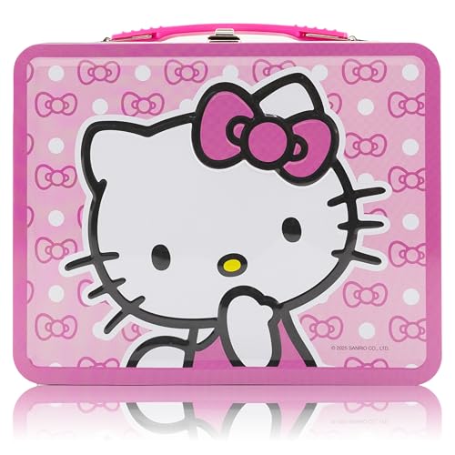 Fast Forward Sanrio Hello Kitty Lunch Box for Kids | Hello Kitty Tin Lunchbag for Girls, Unisex | Tin Lunchbox Storage, Toddler Snack Box, Bookbag...