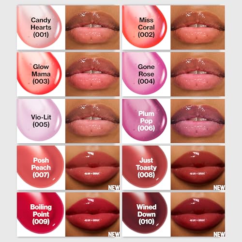 REVLON Super Lustrous Glimmer Lip Oil, 003 Glow Mama, 0.13 fl oz | Moisturizing tinted lip oil with plant-based squalane. Shiny finish. Visibly smooths & plumps lips. - image 9