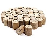 Rustic Wooden Wedding Decor Venue Name Place Card Holders Log Name Card Holders (50)