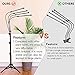 GHodec Grow Light with Stand, 5500K Full Spectrum Gooseneck Floor Plant Light for Indoor Plants Growing,5 Dimmable Levels & Auto On/Off Timer,Tripod Stand Plant Lamp Height Adjustable