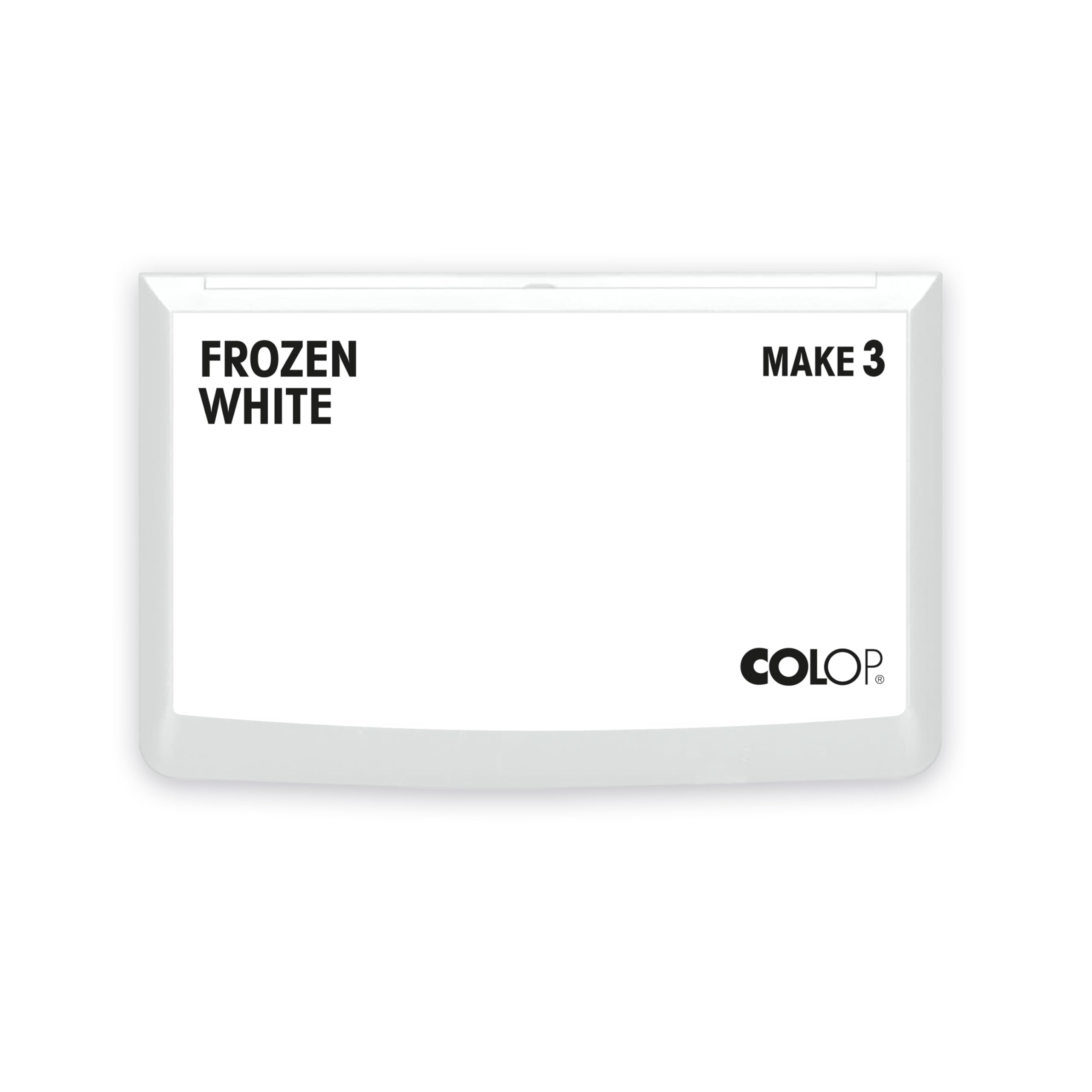 COLOP Make 3 Frozen White Ink Pad 90 x 160 mm for Traditional Manual Stamp and Creative Stamp