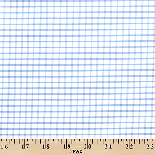Premium Light Blue Gingham Check Poplin Fabric – Versatile Shirting Material for Creative Projects by The Yard 4 Premium Light Blue Gingham Check Poplin Fabric – Versatile Shirting Material for Creative Projects by The Yard - Image 3