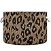 visesunny Classic Leopard Grain Laundry Baskets Fabric Storage Bin Storage Box Collapsible Storage Basket Toy Clothes Shelves Basket for Bathroom,Bedroom,Nursery,Closet,Office