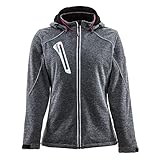 RefrigiWear Women’s Extreme Sweater Jacket – Insulated Winter Coat with Snap-On Hood, Wind-Tight Water-Repellent Outer Shell, Reflective Details, Gray - XX-Large