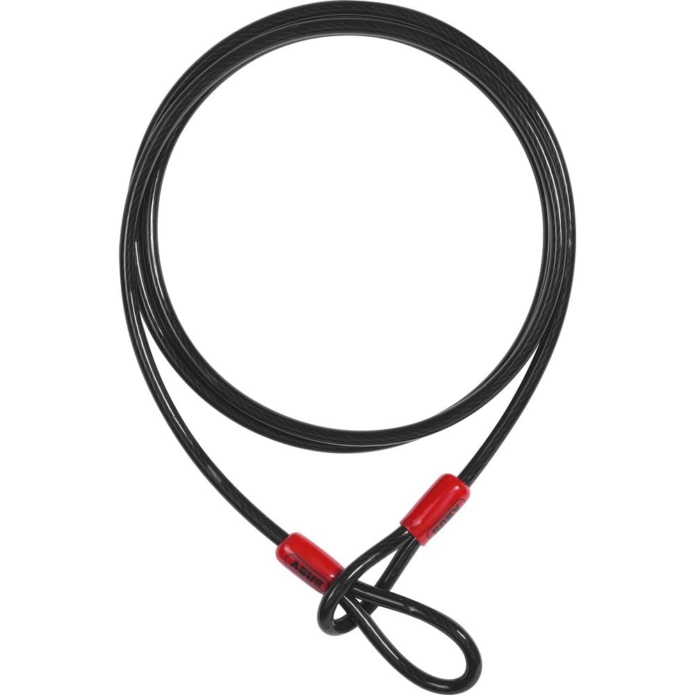 Cavo Antifurto Per Bici Da 120cm E 12mm Di Spessore - In Acciaio Rivestito PVC, Con Anello Cobra