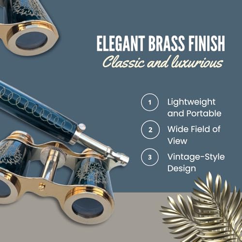 Binoculares Opera Glasses estilo vintage 3x30 mm miniatura 6