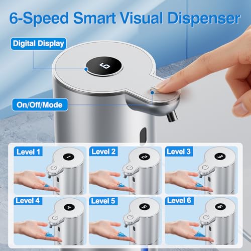 Image of Fachixy Automatic Liquid Soap Dispenser Touchless, Smart Digital Display