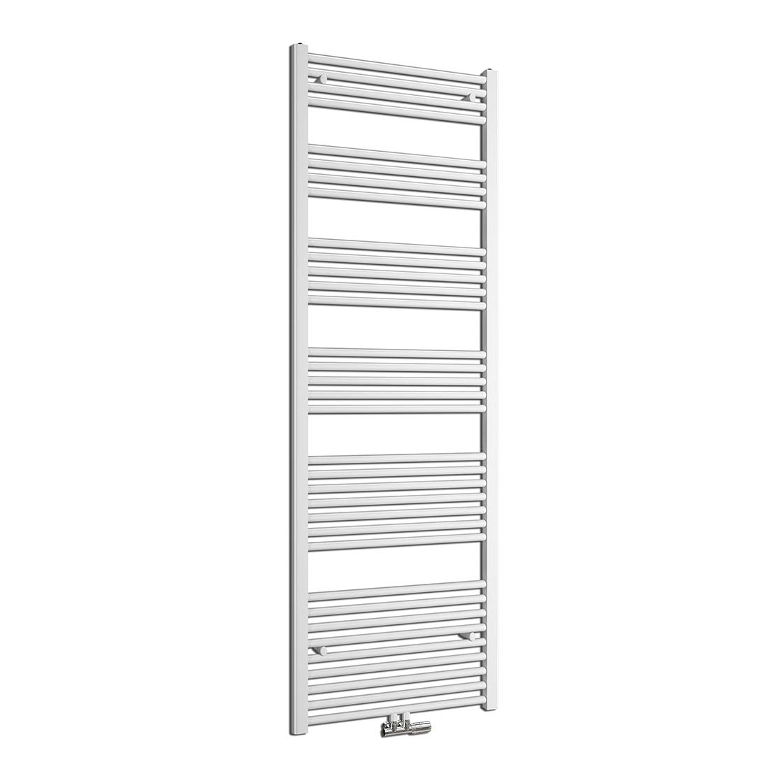 Heilmetz Badheizkörper 180 x 60cm Handtuchheizkörper Weiß 860W Handtuchtrockner Mittelanschluss Unten Handtuchheizkörper Handtuchwärmer Leistung Heizkörper bad trocknen Einlaggig gerade
