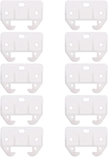 Housoutil White Vanity Tray Plastic Track Slides Plastic Drawer Guides 10pcs Plastic Drawer Track Guides Slides Replacement Furniture Parts (White) Drawer Guides Drawer Guides Drawer Glides