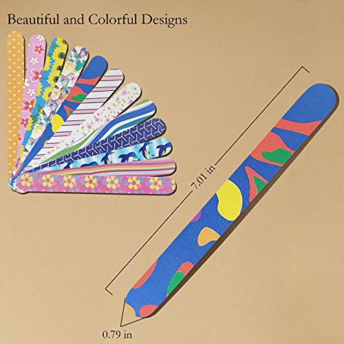 P2P Nails Colorful Nail File Strips - Double Sided Filers For Shaping And Smoothing Toenails And Fingernails - Manicure And Pedicure Nail Buffers - 12 Pack #TOP5