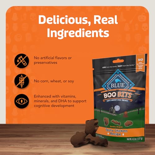 Blue Buffalo Boo Bits Soft & Chewy Halloween Dog Treats, Tasty Chicken Recipe, 4.5-oz Bag (Pack of 4) - image 7