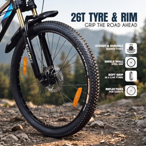 Image of Leader Vivid Valero Pro 26T IBC Single Speed MTB Cycle for Men - Black