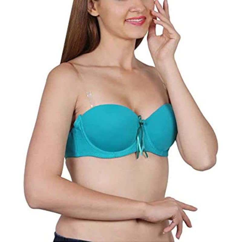 Image of Brachy Women's Polycotton Padded Underwire Strapless Bra Beige