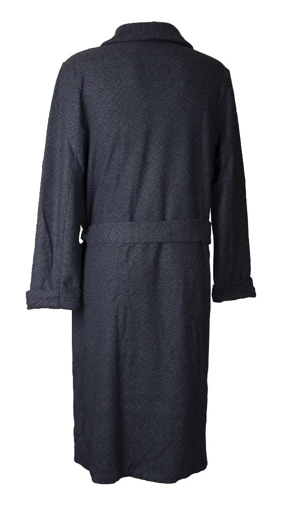 RAGNO Vestaglia da camera uomo lunga incrociata con tasche e cintura invernale eco punto milano di misto cotone articolo U588NR, 402F Fantasia carta zucchero, Taglia 50