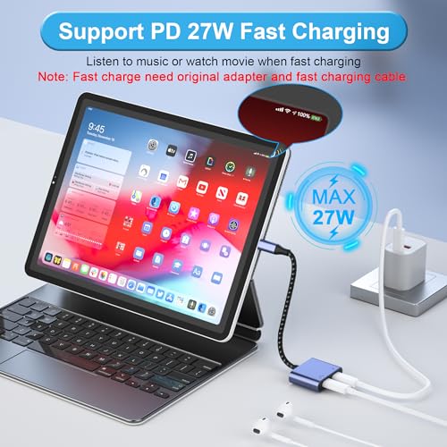 Adaptateur Lightning 2 en 1 double écoute et charge simultanée iPhone 14 13 12 - 3
