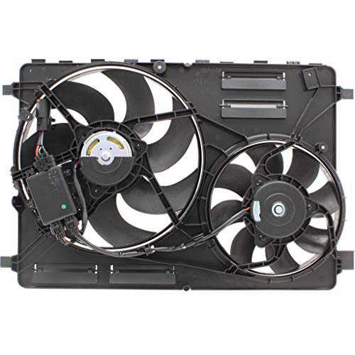 for Volvo XC60 Radiator and A/C Condenser Fan Assembly 2010-2017 3.0/3.2L w/Fan Control Module for VO3115116 | 30668629-6