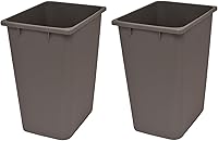 Vista 1 de Cubo de basura de plástico – 35 cuartos (9 galones) – Cubo de basura interior para cocina, hogar, oficina y uso comercial – Cubo grande