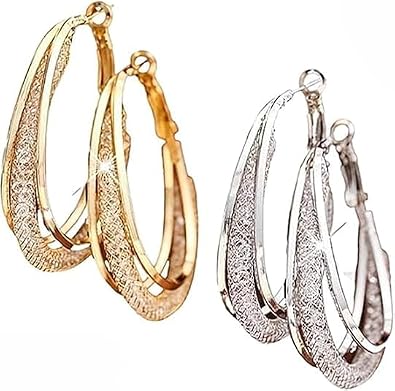 2 Pairs Earrings Set for Women, Rhinestone Jewelry Accessories,Hypoallergenic Earrings,Nickel-Free Cartilage Earrings