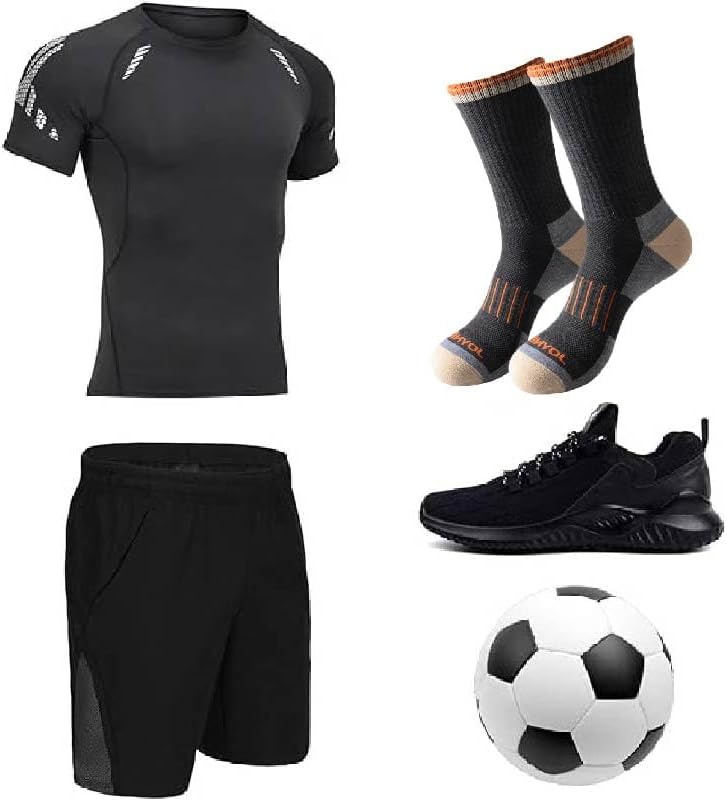 JOYNÉE Mens Athletic Crew Cushion Socks for Running and Workout 6 Pack,Multicolor,Sock Size:10-13 - Image 4