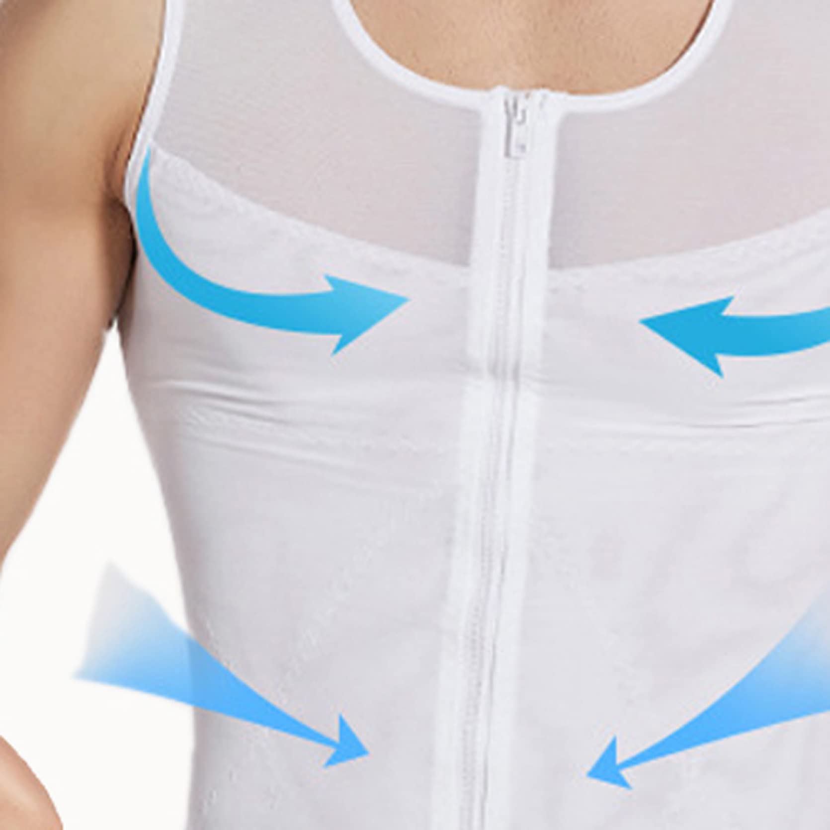 körperschlankheits-kompressionshemden für männer, Bauchkontrolle, Body-Shaper-Weste, eng anliegendes Shapewear-Shirt – fitnessstudio und Fitness