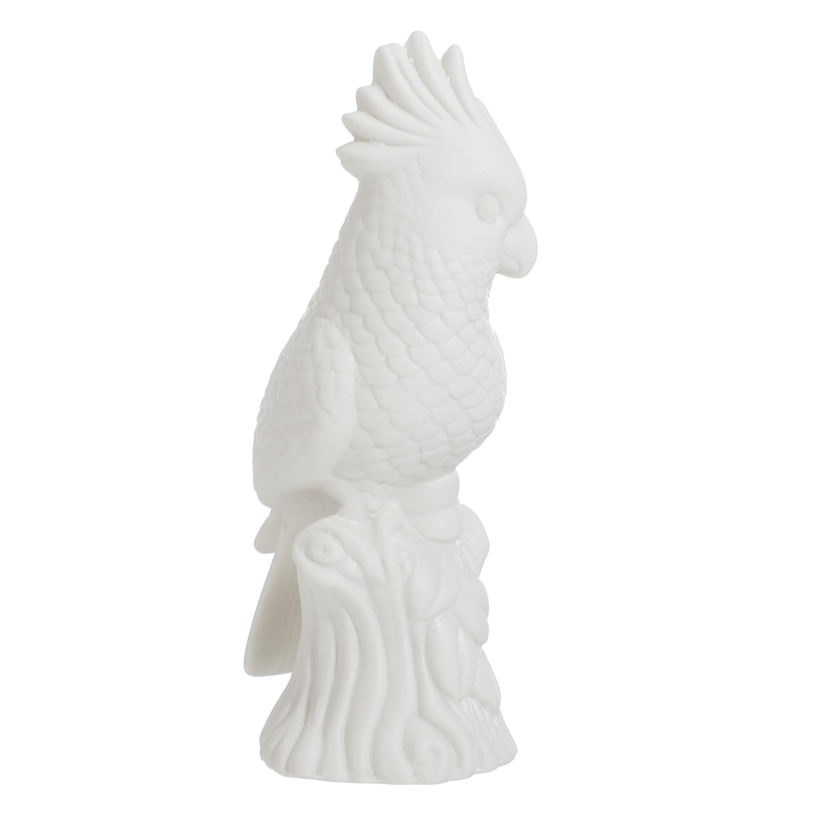 Figurine perroquet céramique blanche déco salon moderne